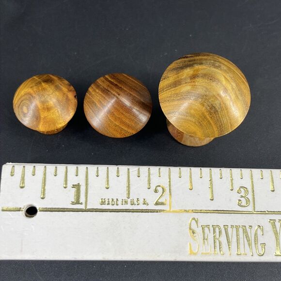 Dollhouse Miniature M Hunt Smoke Bush Wood Lidded Mushroom Jars New Zealand Set - Picture 10 of 16